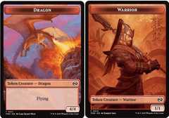 Dragon (0011) // Warrior Double-Sided Token - Foil